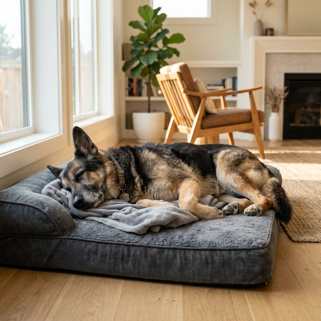 German Shepherd timeline tracking and comfort care