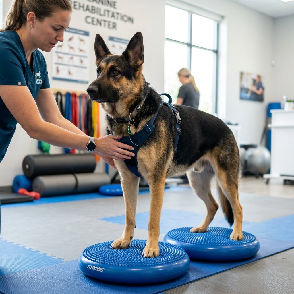 German Shepherd physiotherapy and exercises